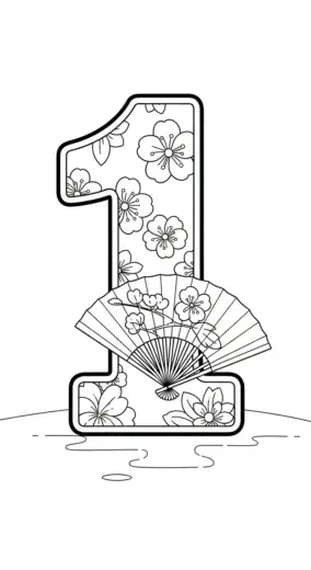 hình tô màu Tranh Tô Màu Số 1 34 cho bé 5 tuổi chất lượng cao