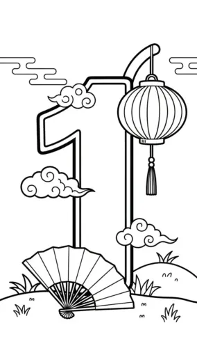 hình tô màu Tranh Tô Màu Số 1 37 cho bé 7 tuổi