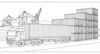 in hình tô màu Tranh Tô Màu Xe Container 19 khổ A4