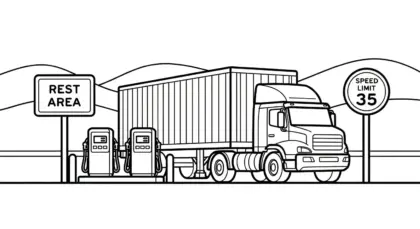 tải hình tô màu Tranh Tô Màu Xe Container 36 cho bé 8 tuổi
