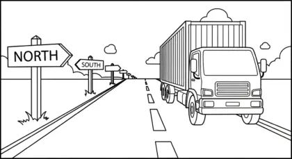 hình tô màu Tranh Tô Màu Xe Container 37 cho bé 4 tuổi chất lượng cao