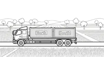 tải hình tô màu Tranh Tô Màu Xe Container 42 chất lượng cao
