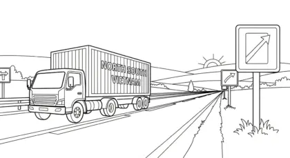 in tranh tô màu Tranh Tô Màu Xe Container 5 cho bé 4 tuổi