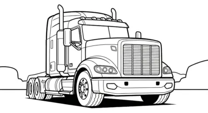 tranh tô màu Tranh Tô Màu Xe Container 6 pdf