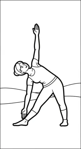 tải hình tô màu Tranh Tô Màu Yoga 13 cho bé 8 tuổi