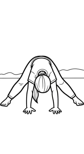 tranh tô màu Tranh Tô Màu Yoga 14 cho bé