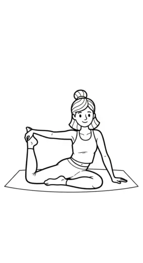 tranh tô màu Tranh Tô Màu Yoga 23 in ngay