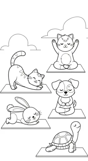 tranh tô màu Tranh Tô Màu Yoga 35 chất lượng cao