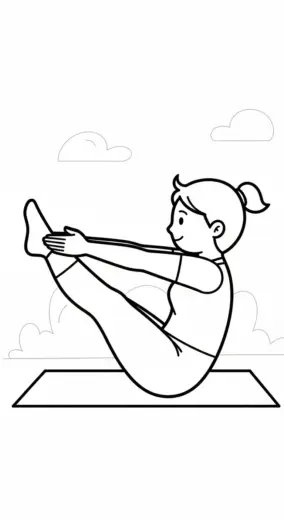 tranh tô màu Tranh Tô Màu Yoga 36 cho bé