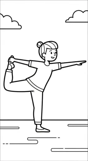 tranh tô màu Tranh Tô Màu Yoga 39 cho trẻ em