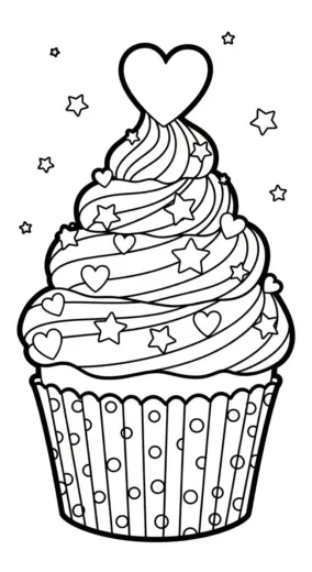 tranh tô màu Tranh tô màu Bánh Cupcake 20 chất lượng cao
