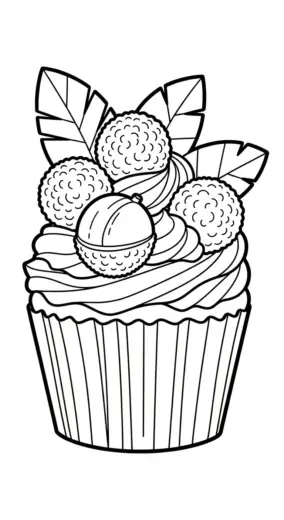 tải tranh tô màu Tranh tô màu Bánh Cupcake 24 cho bé 3 tuổi
