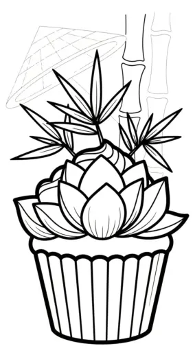hình tô màu Tranh tô màu Bánh Cupcake 28 cho bé 5 tuổi chất lượng cao