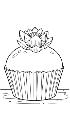 in tranh tô màu Tranh tô màu Bánh Cupcake 9 chất lượng cao