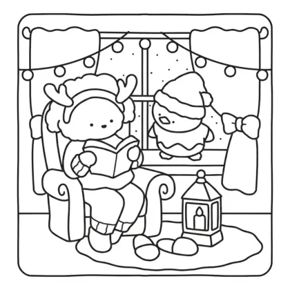 tải hình tô màu Festive Corner cho bé