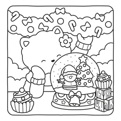 tranh tô màu Festive Corner cho bé 4 tuổi chất lượng cao