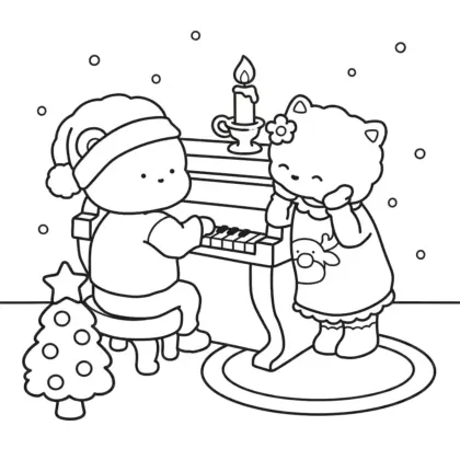 hình tô màu Festive Corner chất lượng cao