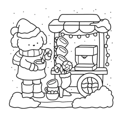 hình tô màu Festive Corner cho bé 5 tuổi chất lượng cao