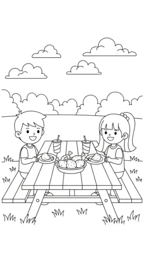 tải tranh tô màu Tranh tô màu Gà Rán 18 cho bé 4 tuổi