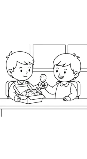 tải tranh tô màu Tranh tô màu Gà Rán 4