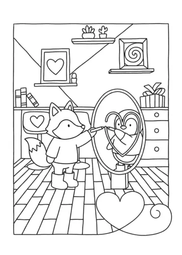 tải hình tô màu Valentine Của Cáo Và Cánh Cụt pdf