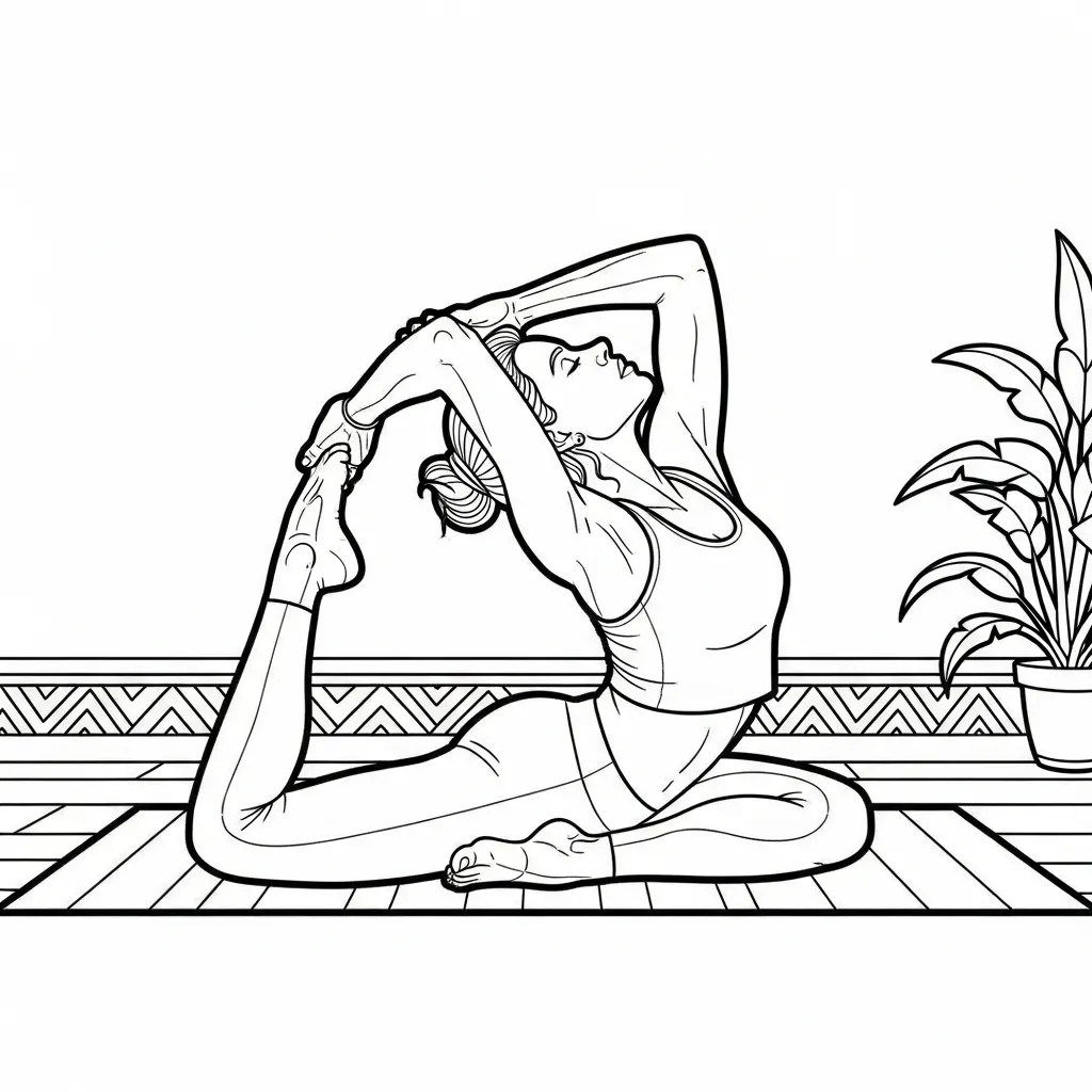 Tranh tô màu Yoga