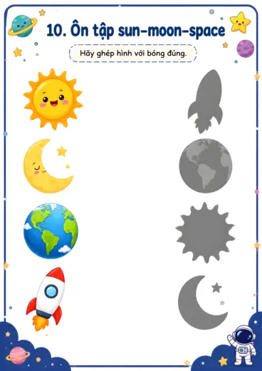 phiếu bài tập ôn tập sun moon space