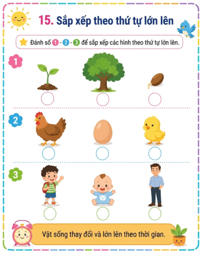 phiếu bài tập sắp xếp theo thứ tự lớn lên