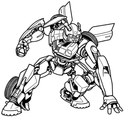 download hình tô màu tranh tô màu Bumblebee 1 chất lượng cao