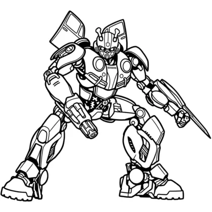 hình tô màu tranh tô màu Bumblebee 12 cho bé 6 tuổi
