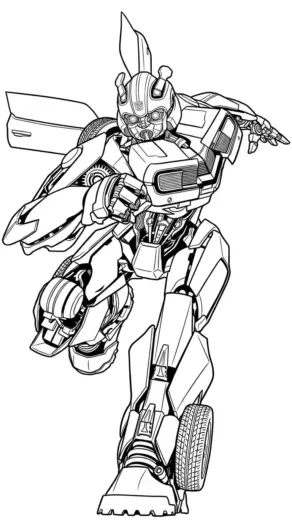 hình tô màu tranh tô màu Bumblebee 13 cho trẻ em