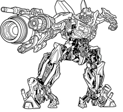 hình tô màu tranh tô màu Bumblebee 17 cho bé tải về