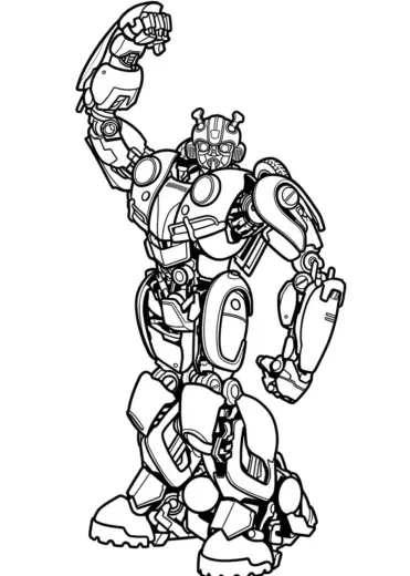 hình tô màu tranh tô màu Bumblebee 19 cho bé 5 tuổi