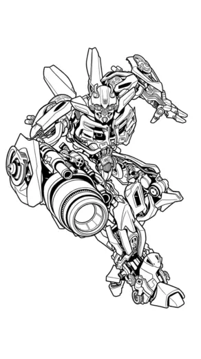 in hình tô màu tranh tô màu Bumblebee 21 cho bé