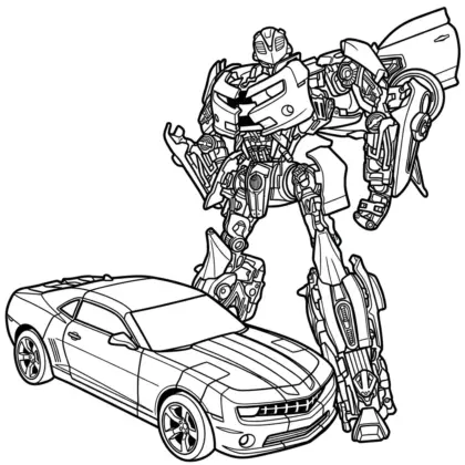 tranh tô màu tranh tô màu Bumblebee 27 cho bé 4 tuổi
