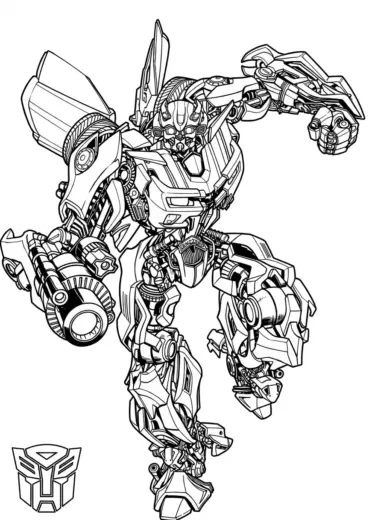 hình tô màu tranh tô màu Bumblebee 29 cho bé 3 tuổi
