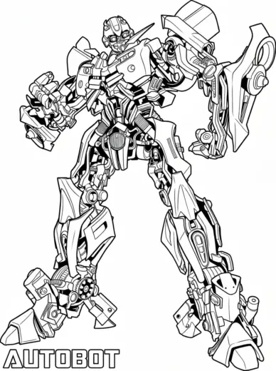 hình tô màu tranh tô màu Bumblebee 30 cho bé 7-8 tuổi