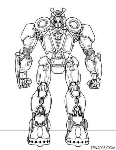 tranh tô màu tranh tô màu Bumblebee 32 cho bé mới nhất