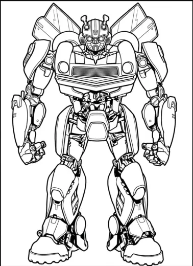 in tranh tô màu tranh tô màu Bumblebee 6 cho bé 6 tuổi