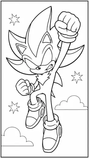 hình tô màu Dark Sonic rõ nét