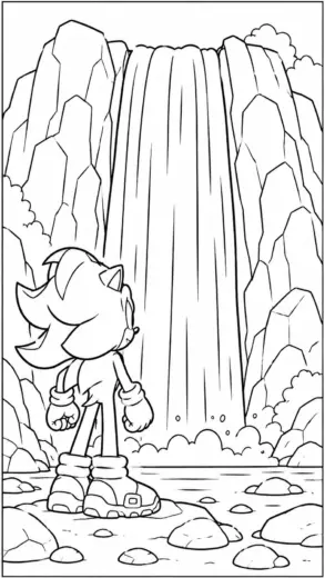 in hình tô màu Dark Sonic khổ A4