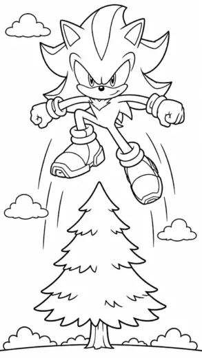 hình tô màu Dark Sonic cho bé 3 tuổi