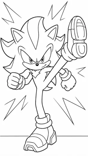 tải tranh tô màu Dark Sonic cho bé 4 tuổi