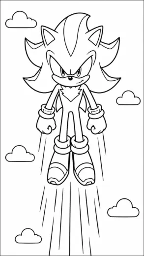 in tranh tô màu Dark Sonic