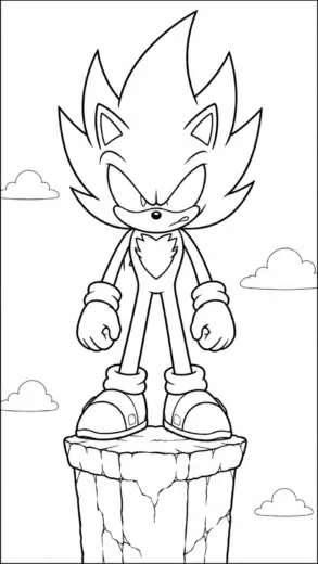 hình tô màu Dark Sonic chất lượng cao
