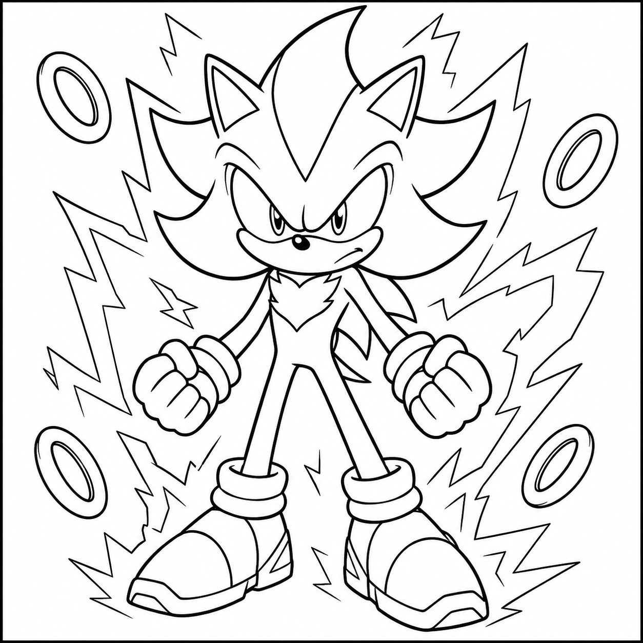 Tranh tô màu Dark Sonic