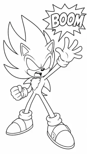 tranh tô màu Dark Sonic pdf
