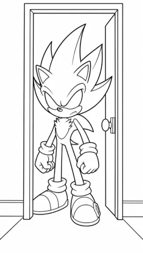 tải hình tô màu Dark Sonic cho bé 4 tuổi