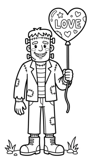tranh tô màu Frankenstein cho trẻ em