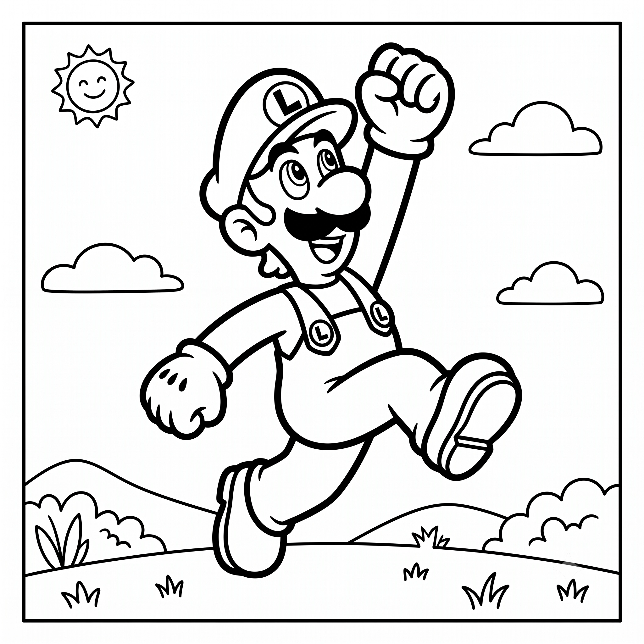 Tranh tô màu Luigi